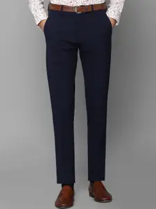 Louis Philippe Men Navy Blue Slim Fit Trousers