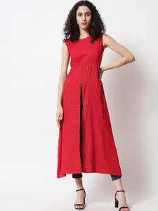 angloindu Magenta Midi Dress