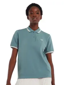 Fred Perry Blue Shirt Style Top