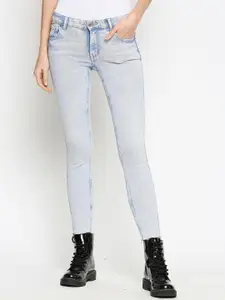 LOVEGEN Women Blue Skinny Fit Heavy Fade Stretchable Jeans