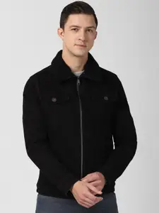 Peter England Casuals Men Black Denim Jacket