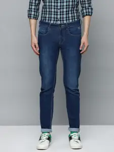 Flying Machine Men Navy Blue Jackson Skinny Fit Low-Rise Light Fade Stretchable Jeans