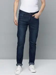 Flying Machine Men Dark Blue Jackson Skinny Fit Low-Rise Light Fade Stretchable Jeans