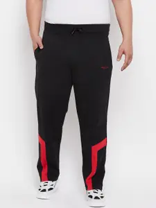 AUSTIVO Men Black & Red Solid Slim Fit Track Pants