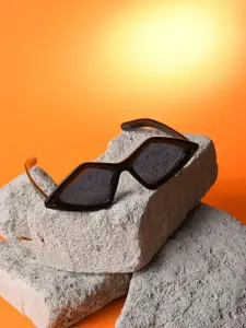 HAUTE SAUCE by  Campus Sutra HAUTE SAUCE by Campus Sutra Women Black Lens & Black Other Sunglasses with UV Protected Lens