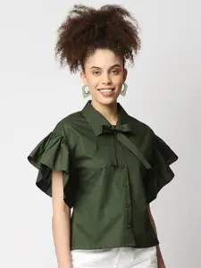 Remanika Women Green Comfort Casual Shirt