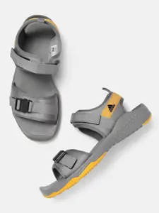 ADIDAS Men Grey Woven Design Cruzio Sports Sandals