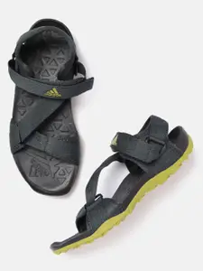 ADIDAS Men Green Woven Design Traso Sports Sandals
