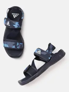 ADIDAS Men Blue Camouflage Print Traso Sports Sandals