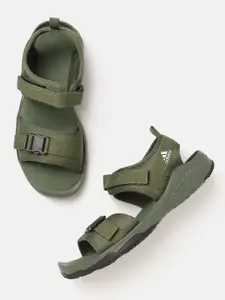 ADIDAS Men Green Solid Traso Sports Sandals