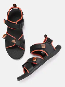 ADIDAS Men Black Textured Yanet Sports Sandals
