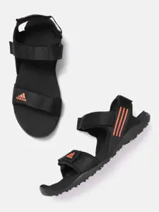 ADIDAS Men Grey Woven Design Machan Sports Sandals