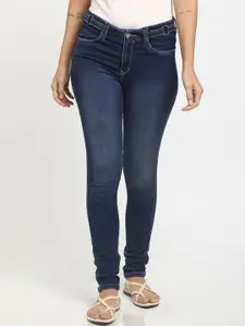 V-Mart Women Blue Low Distress Light Fade Jeans