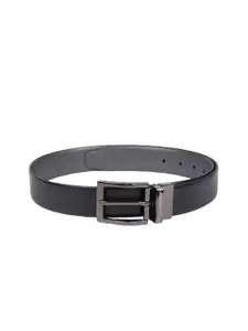 Peter England Men Black & Grey Reversible Leather Belt