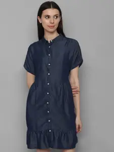 Allen Solly Woman Navy Blue Shirt Dress