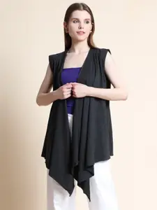TEEMOODS Women Charcoal Shrug