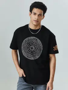 The Souled Store Men Black Doctor Strange Printed Oversized T-Shirt