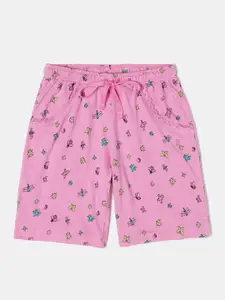 Jockey Girls Pink Printed Shorts