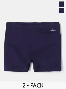 Jockey Girls Pack of 2 Super Combed Cotton Solid Shorties with Ultrasoft Waistband-SG08