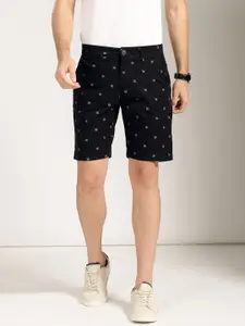 Harvard Men Black Printed Regular Fit Sustainable Chino Shorts