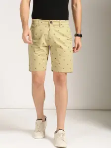 Harvard Men Khaki Printed Regular Fit  Chino Shorts