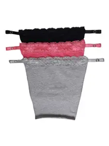 Finesse Miracle Cami Women Pack of 3 Lace Cami Slip Cleavage Insert Cover Bra