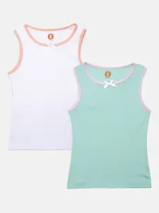 OOKA Girls Pack Of 2 Assorted Solid Camisoles