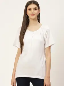 BRINNS Solid Pure Cotton Curved Hem Top