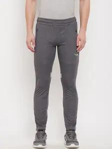Duke Men Grey Solid Slim-Fit Track Pants