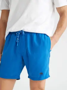 DeFacto Men Blue Solid Shorts