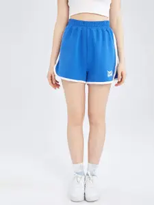 DeFacto Women Blue Solid Shorts