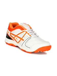 ASE Men Orange Cricket Non-Marking Shoes