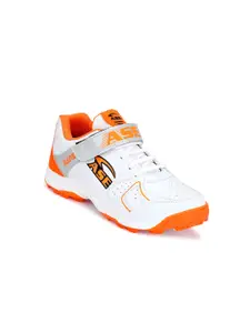 ASE Men Orange Cricket Non-Marking Shoes
