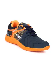 ASE Men Orange Badminton Non-Marking Shoes