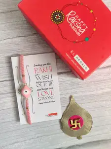 EL REGALO Bracelet Rakhi Combo for Bhaiya With Roli Chawal Shagun and Greeting Card