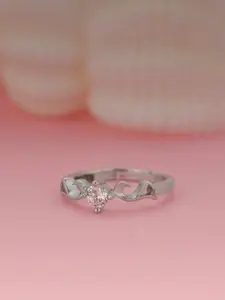 GIVA 925 Silver Zircon Beachy Waves Ring