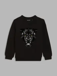 Antony Morato Boys Black Printed Sweatshirt