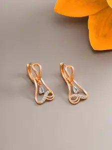 aadita Gold-Toned Geometric Studs Earrings