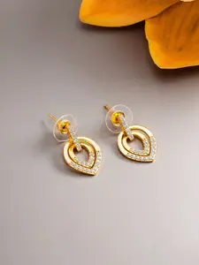 aadita Gold-Toned Geometric Drop Earrings