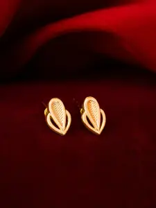 aadita Gold-Toned Geometric Studs Earrings