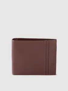 HIGHLANDER Men Coffee Brown Solid Two Fold Wallet
