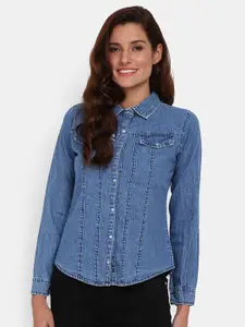 V-Mart Women Blue Casual Shirt