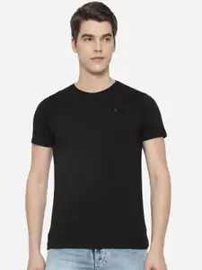 Greenfibre Men Black Slim Fit T-shirt