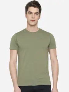 Greenfibre Men Green Slim Fit T-shirt