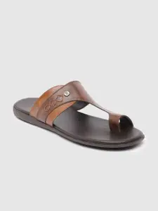 Peter England Men Solid One Toe Comfort Sandals