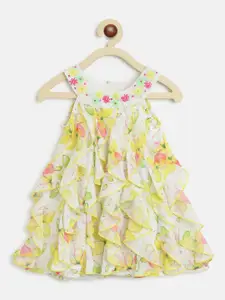Nauti Nati Multicoloured Floral Georgette A-Line Dress