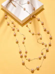 ToniQ Gold-Toned Gold-Plated Layered Necklace