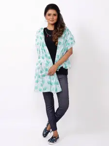 AQVA Women Blue & White Printed Scarf