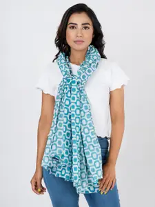 AQVA Women Blue & White Printed Scarf