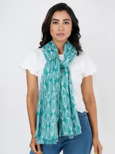 AQVA Women Blue & White Printed Scarf